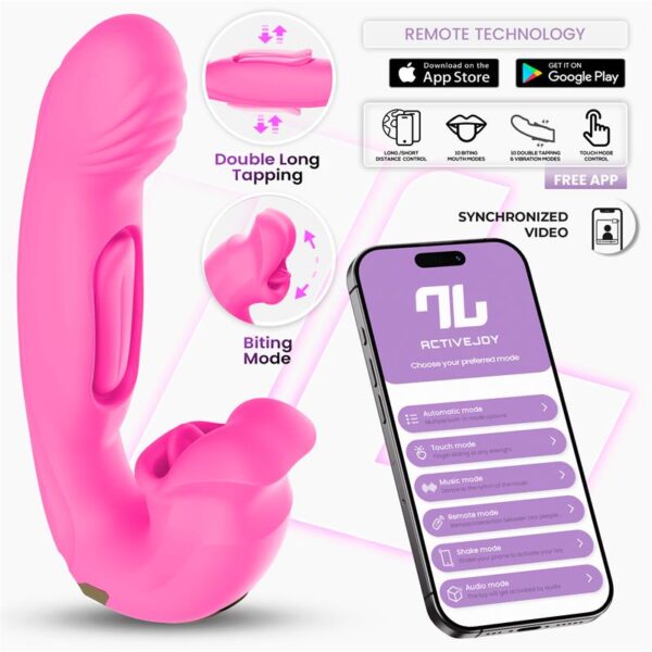 Bimby Biting and Double Tongue Tapping Vibrator with App