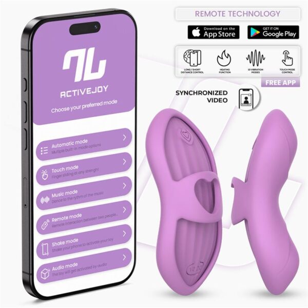 Laia Heated Finger Vibrator with App Lavender