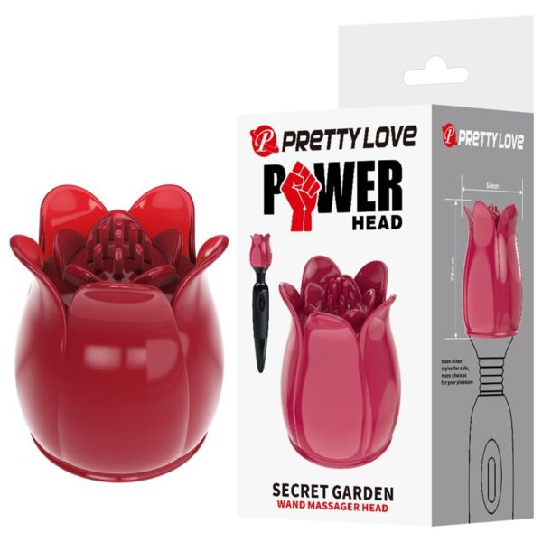 Flower Wand Power Wand Massager Head Red