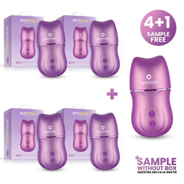 Pack 4+1 Suvi Stimulator with Licking, Biting, Suction, and Vibration with APP USB-C